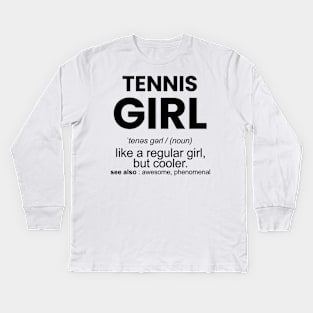 tennis girl Kids Long Sleeve T-Shirt